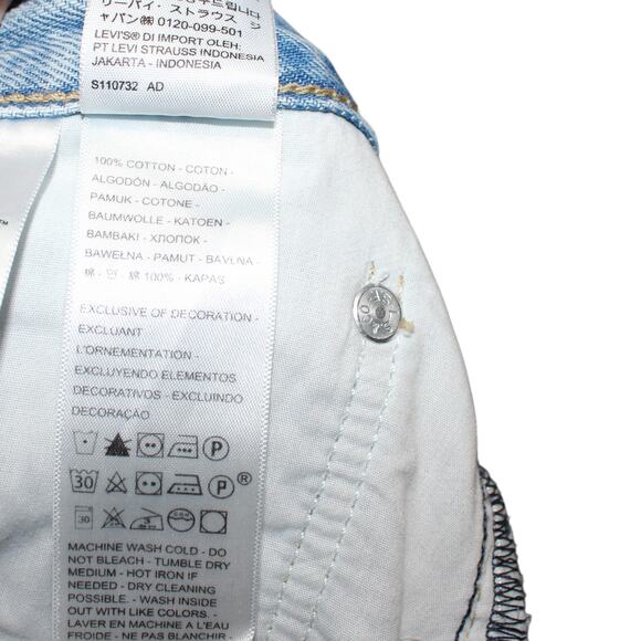 Levi's Low Pro Jeans Charlie Glow Up Light Wash Mid Rise Straight Leg Size 32 - Picture 11 of 12